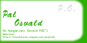 pal osvald business card